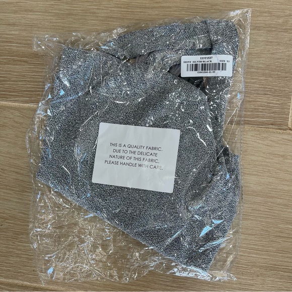 Symbolize Silver Textured Lurex Sleeveless Bodysuit - Picture 4 of 4